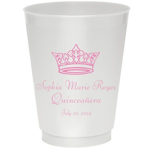 Delicate Princess Crown Colored Shatterproof Cups